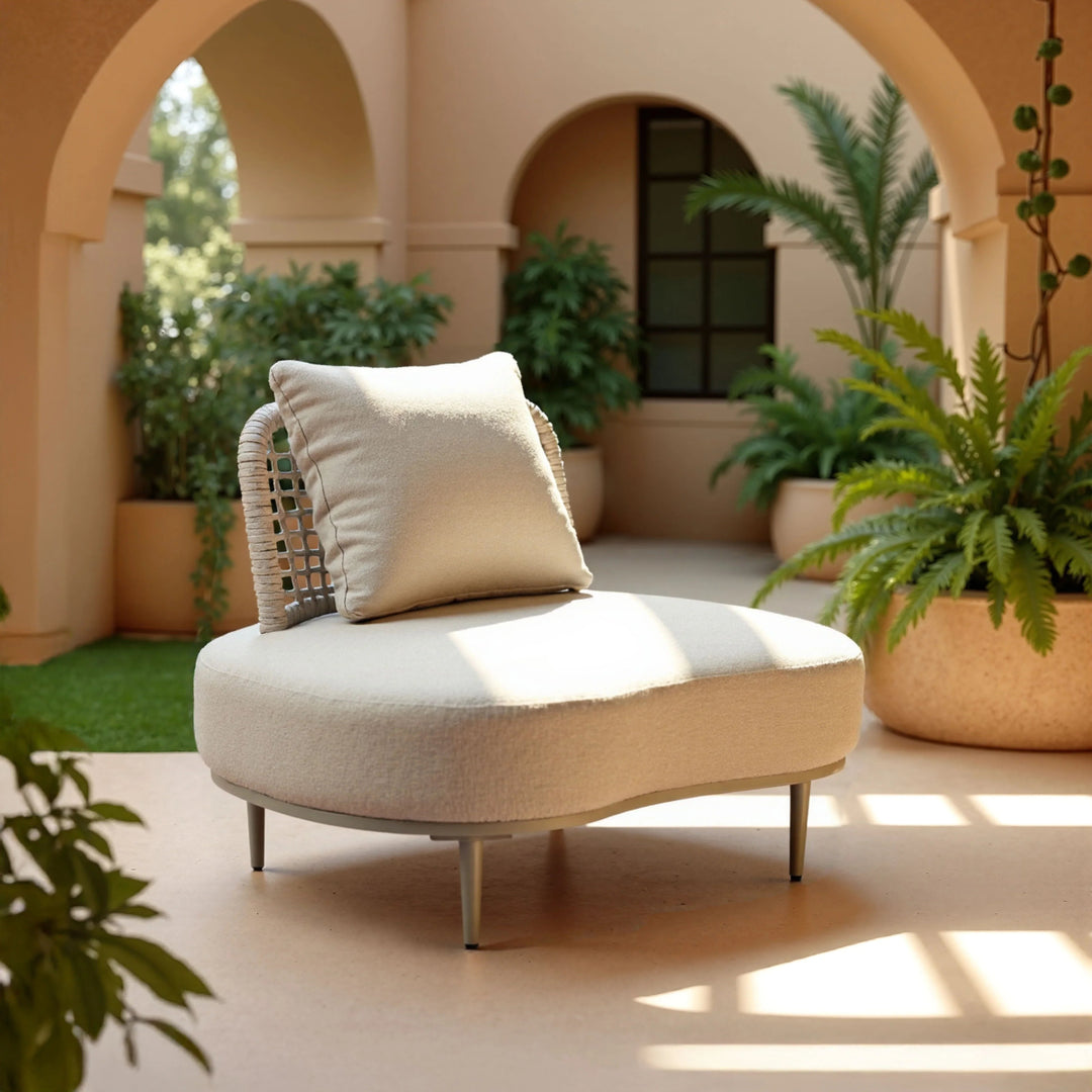 SwayLiving Ruhe Accent Chair Beige OUTDOOR CHAISE LOUNGES