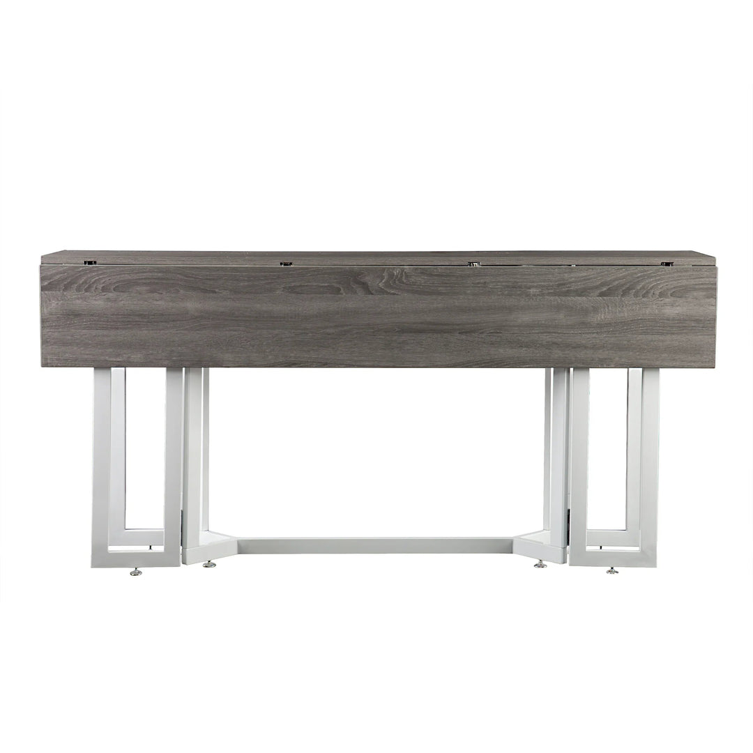 SwayLiving Holly & Martin Driness Drop Leaf Table - Gray w/ White DINING TABLES