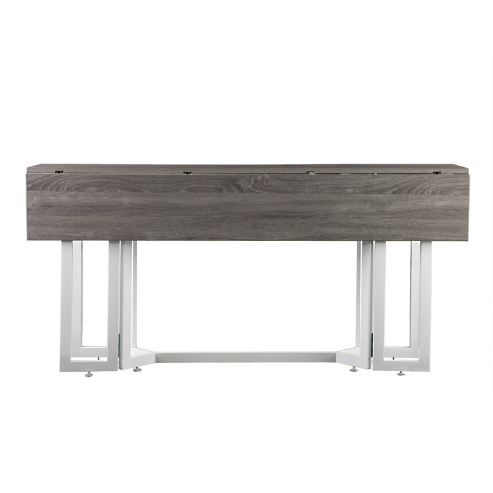 SwayLiving Holly & Martin Driness Drop Leaf Table - Gray w/ White DINING TABLES