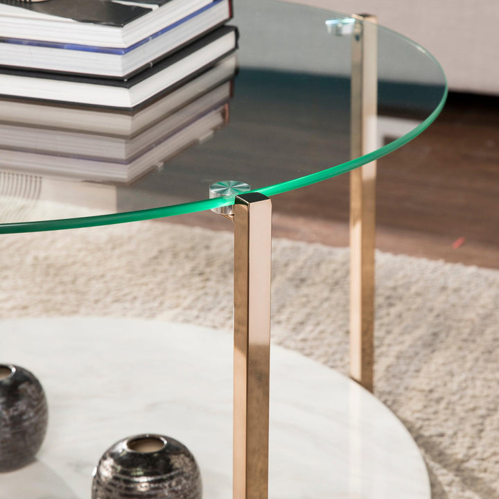 SwayLiving Avenida Cocktail Table - Glam Style - Warm Gold COFFEE TABLES