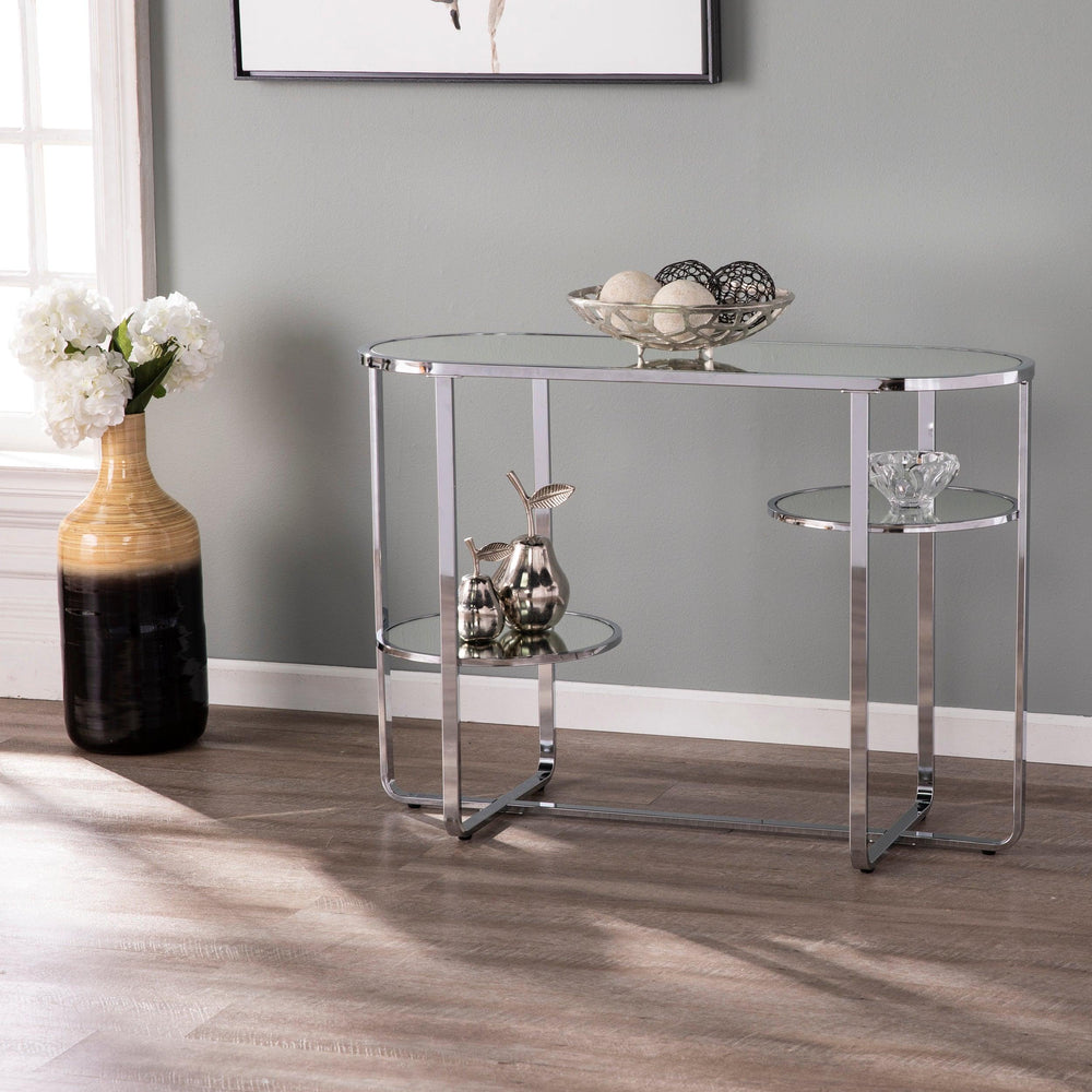 SwayLiving Maxina Mirrored Console Table w/ Storage CONSOLE TABLES