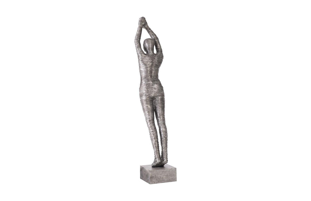SwayLiving Standing Diving Sculpture, Black/Silver, Aluminum DECORATIVE OBJECTS