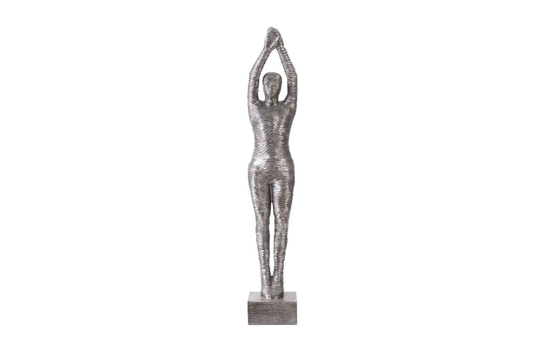 SwayLiving Standing Diving Sculpture, Black/Silver, Aluminum DECORATIVE OBJECTS