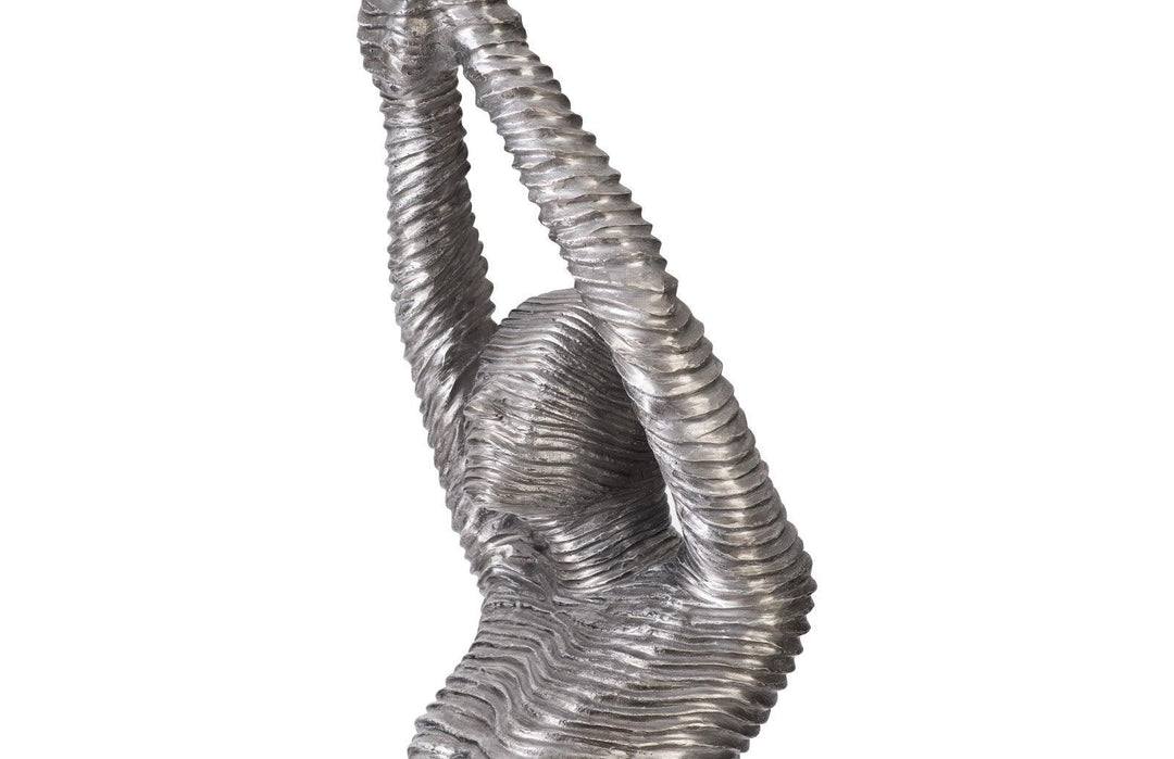 SwayLiving Standing Diving Sculpture, Black/Silver, Aluminum DECORATIVE OBJECTS