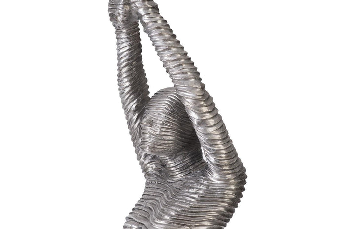 SwayLiving Standing Diving Sculpture, Black/Silver, Aluminum DECORATIVE OBJECTS