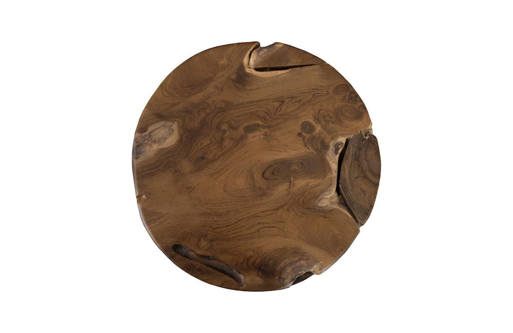 SwayLiving Teak Slice Pedestal, Round ACCENT TABLES