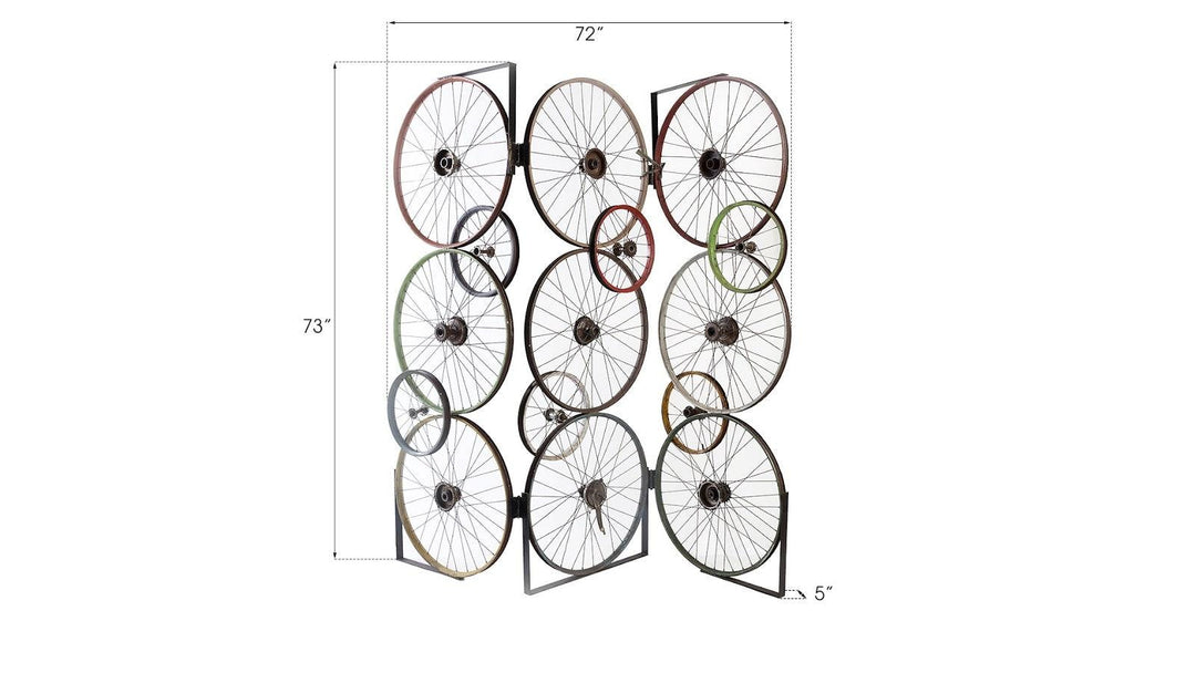 SwayLiving Bicycle Wheel Screen, Assorted DECORATIVE OBJECTS