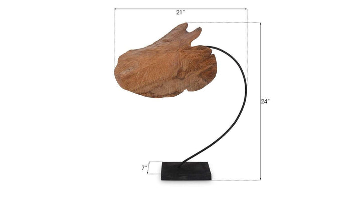 SwayLiving Carved Leaf Sculpture, LG DECORATIVE OBJECTS