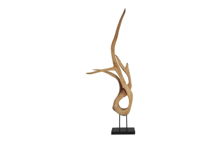 SwayLiving Mahogany Wood Sculpture, Table Top, Size, Shape, Styles Vary DECORATIVE OBJECTS