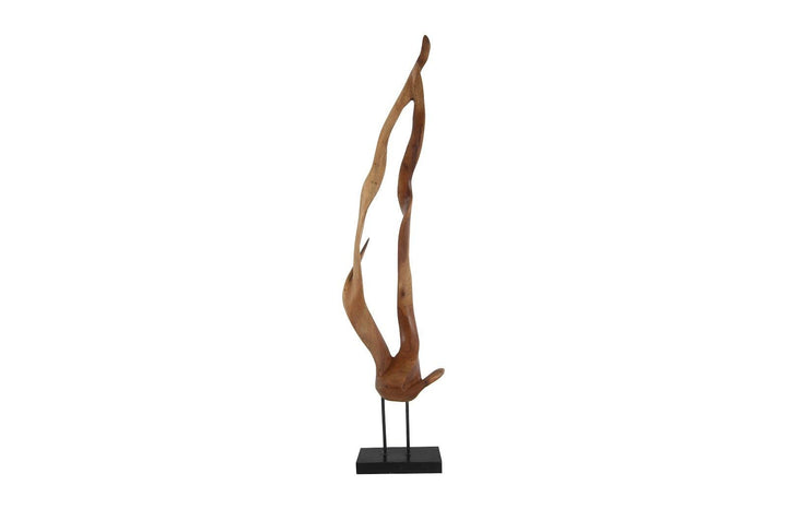 SwayLiving Mahogany Wood Sculpture, Table Top, Size, Shape, Styles Vary DECORATIVE OBJECTS