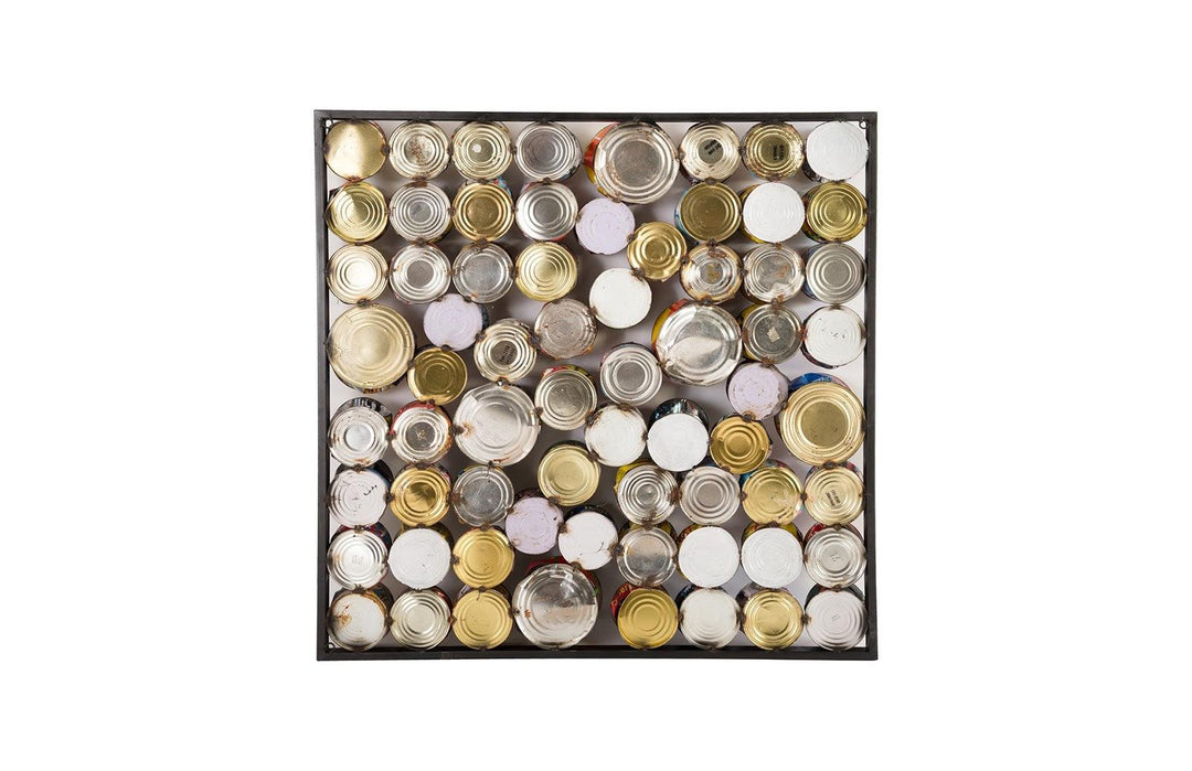 SwayLiving Paint Can Wall Art, Square, Assorted Colors, LG WALL ART