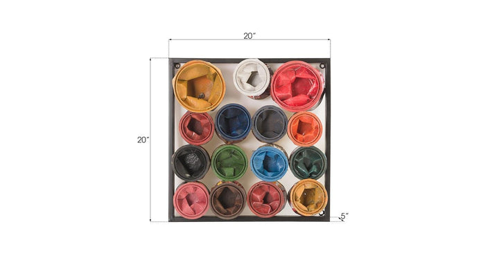 SwayLiving Paint Can Wall Art, Square, Assorted Colors, SM WALL ART