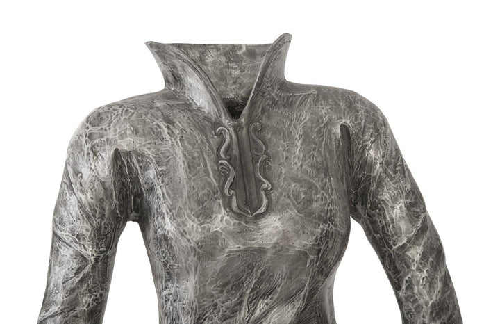 SwayLiving Dress Sculpture, Long Sleeves, Black/Silver, Aluminum DECORATIVE OBJECTS
