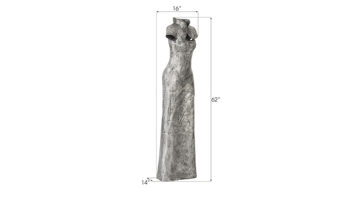 SwayLiving Dress Sculpture, Short Sleeves, Black/Silver, Aluminum DECORATIVE OBJECTS