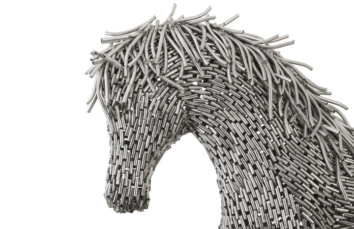SwayLiving Horse Pipe Sculpture, Walking, Stainless Steel DECORATIVE OBJECTS