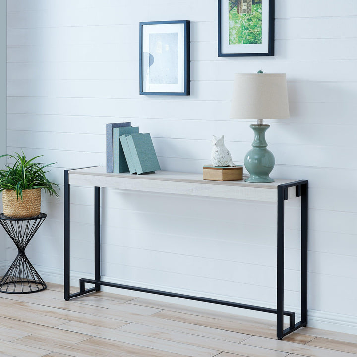 SwayLiving Holly & Martin Macen Console - Black w/ Distressed White CONSOLE TABLES