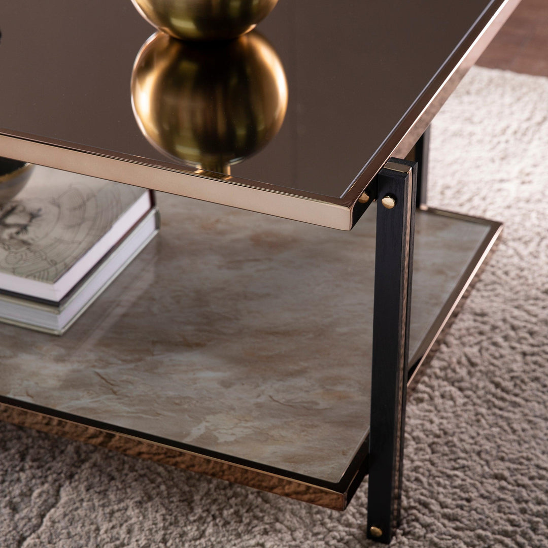 SwayLiving Thornsett Cocktail Table w/ Mirrored Top COFFEE TABLES