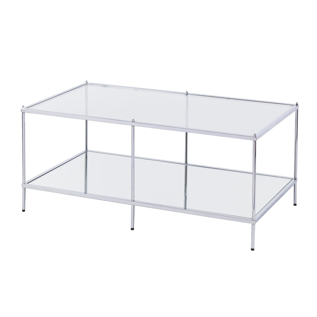 SwayLiving Knox Glam Mirrored Cocktail Table - Chrome COFFEE TABLES