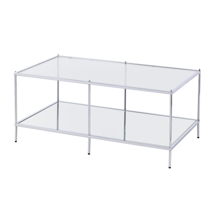 SwayLiving Knox Glam Mirrored Cocktail Table - Chrome COFFEE TABLES
