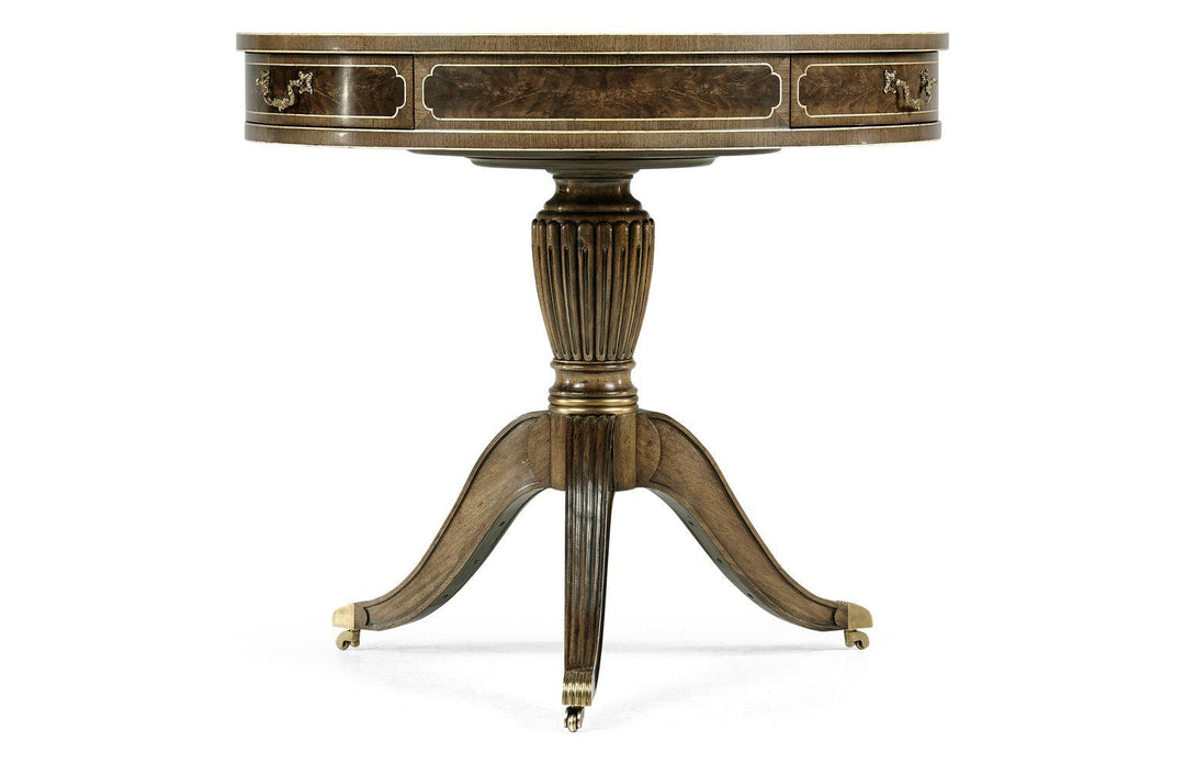 SwayLiving Buckingham Bleached Mahogany Drum Table ACCENT TABLES