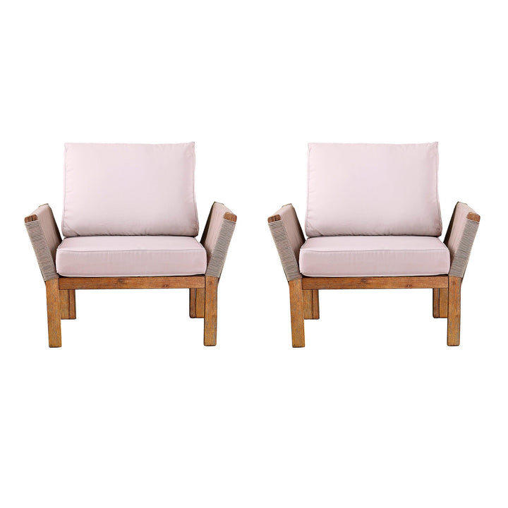SwayLiving Brendina Outdoor Armchair w/ Cushions – 2pc Set OUTDOOR CHAISE LOUNGES