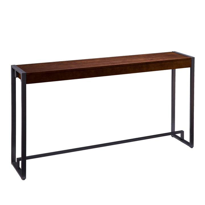 SwayLiving Holly & Martin Macen Console - Dark Tobacco w/ Gunmetal CONSOLE TABLES