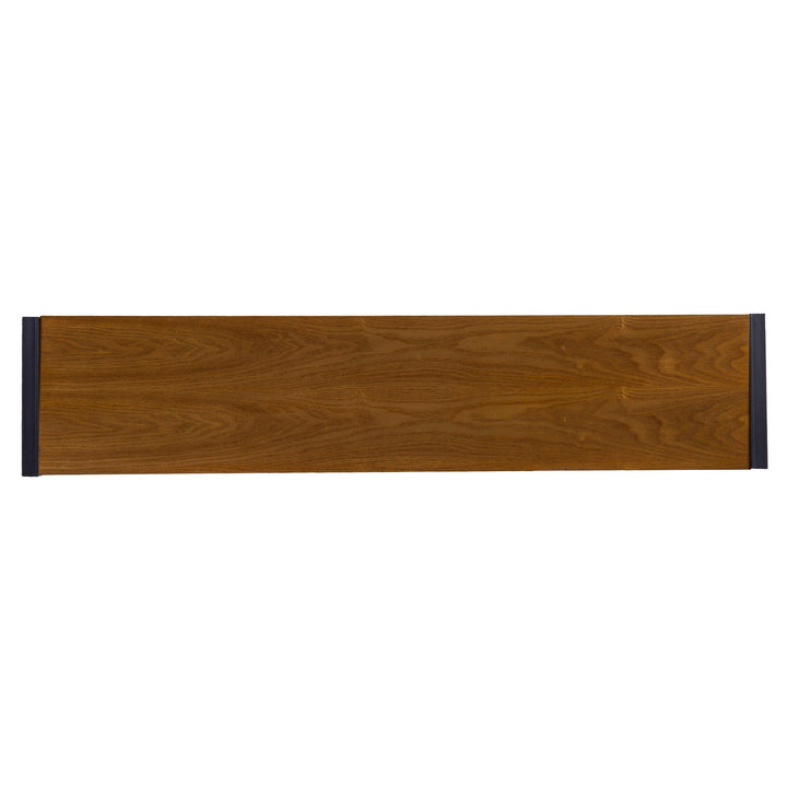 SwayLiving Holly & Martin Macen Console - Weathered Gray Oak w/ Black CONSOLE TABLES