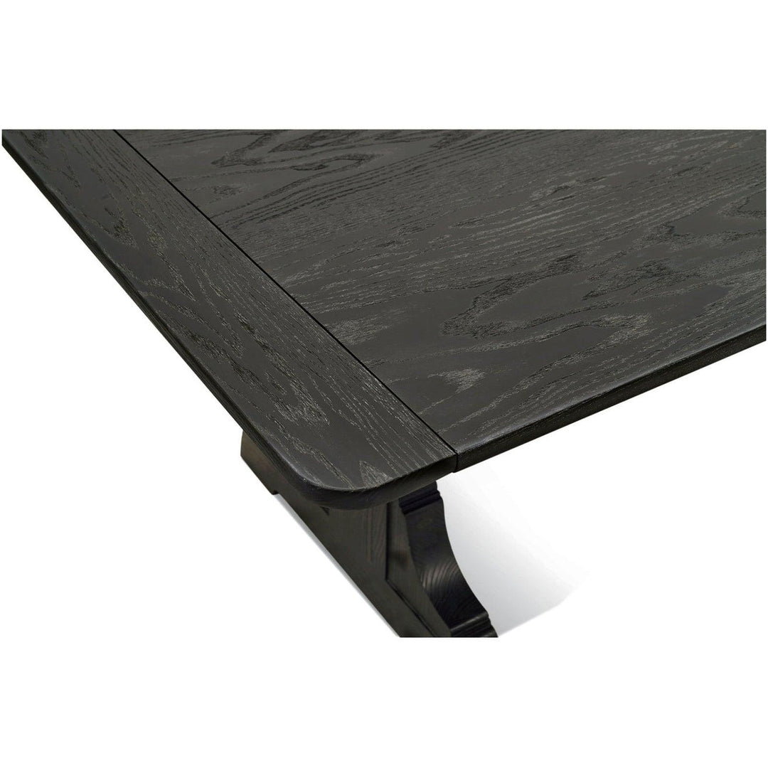 SwayLiving Timeless Epoch Trestle Dining Table in Ebonized Oak DINING TABLES