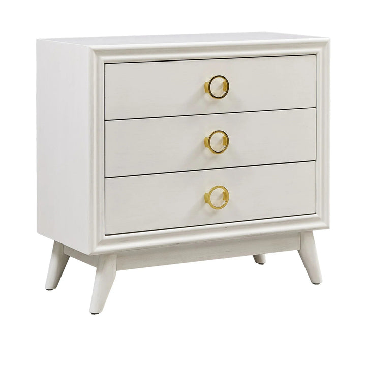SwayLiving 3 Drawer Chest With Brass Rings NIGHTSTANDS