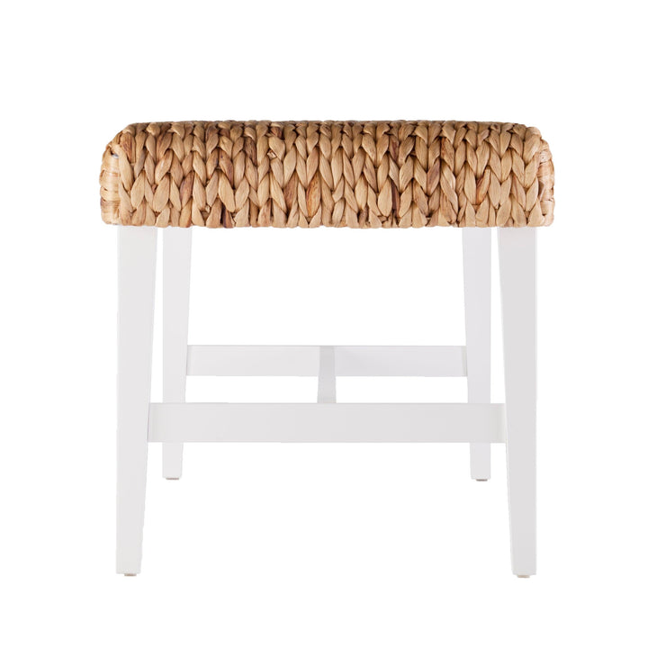 SwayLiving Standerson White Woven Coffee Table Bench BENCHES