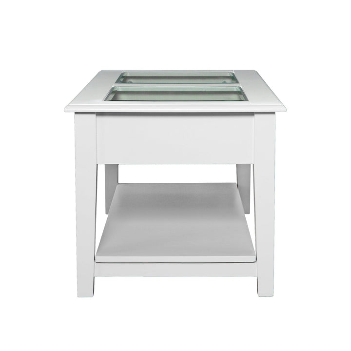 SwayLiving Panorama Glass-Top Coffee Table COFFEE TABLES