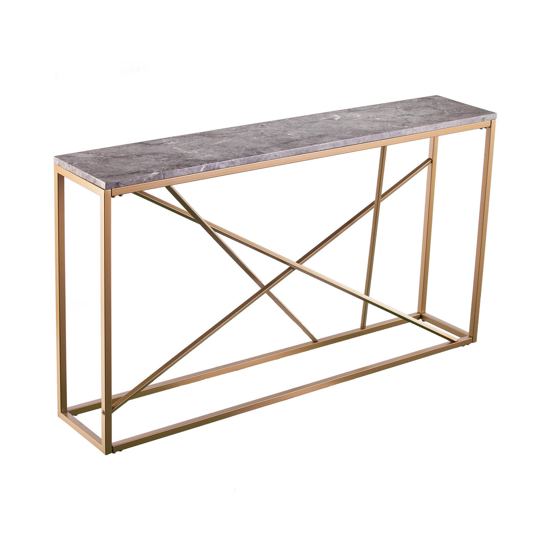 SwayLiving Arendal Faux Marble Skinny Console Table CONSOLE TABLES