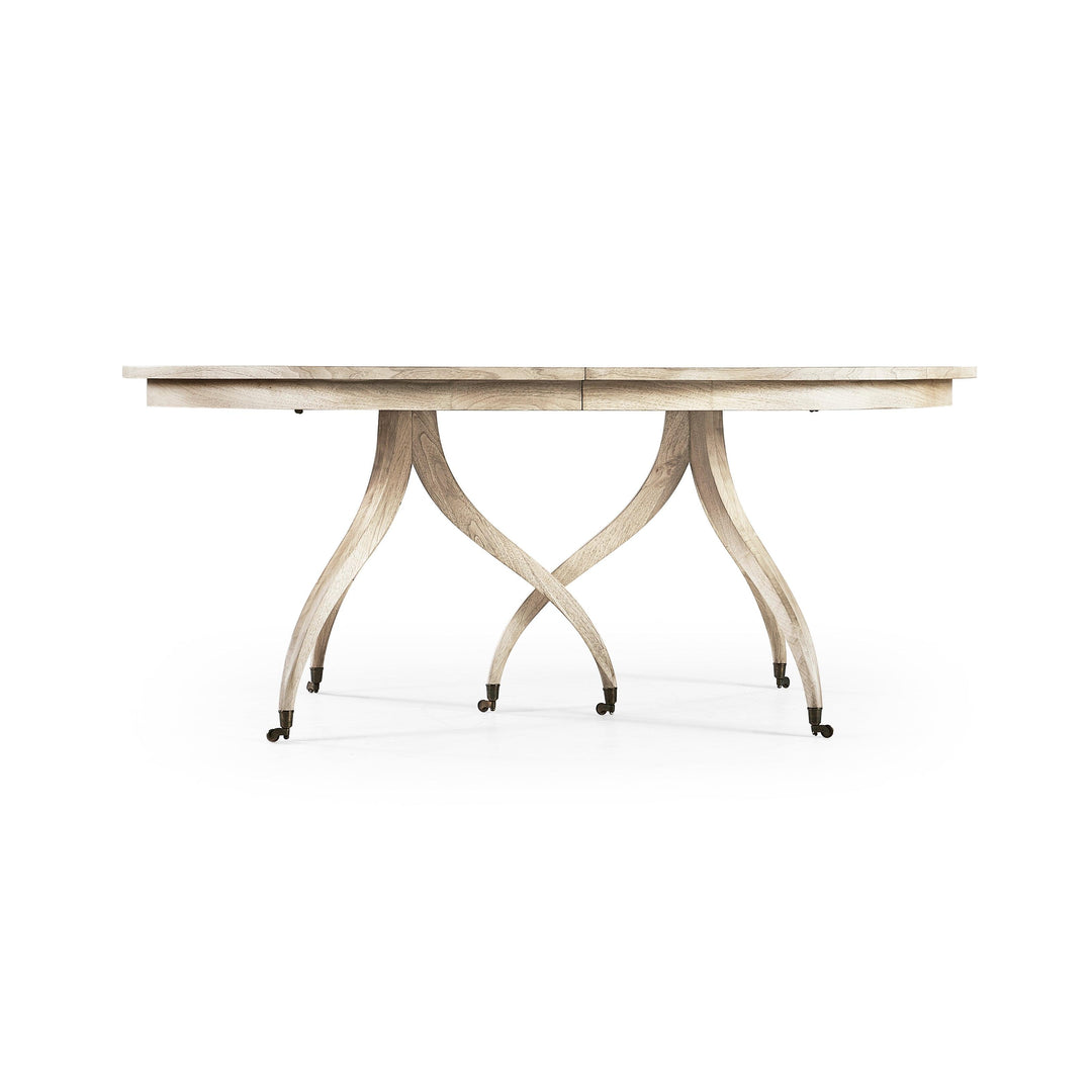 SwayLiving Timeless Solar Spider Leg Dining Table in Bleached Walnut DINING TABLES