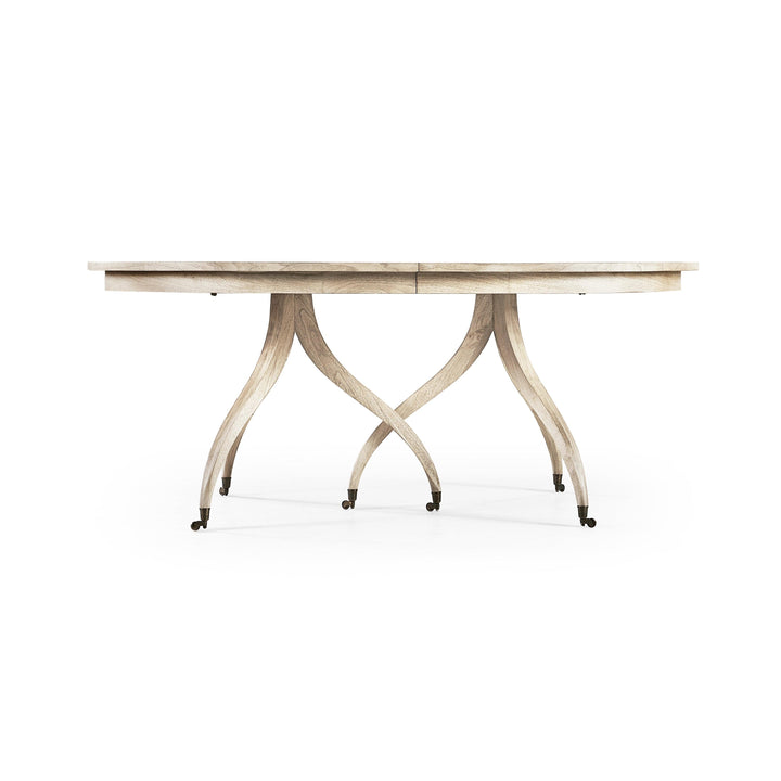 SwayLiving Timeless Solar Spider Leg Dining Table in Bleached Walnut DINING TABLES