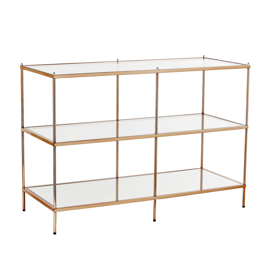 SwayLiving Knox Glass Console Table - Copper CONSOLE TABLES
