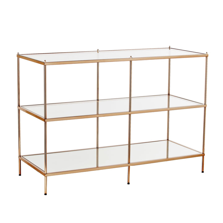 SwayLiving Knox Glass Console Table - Copper CONSOLE TABLES
