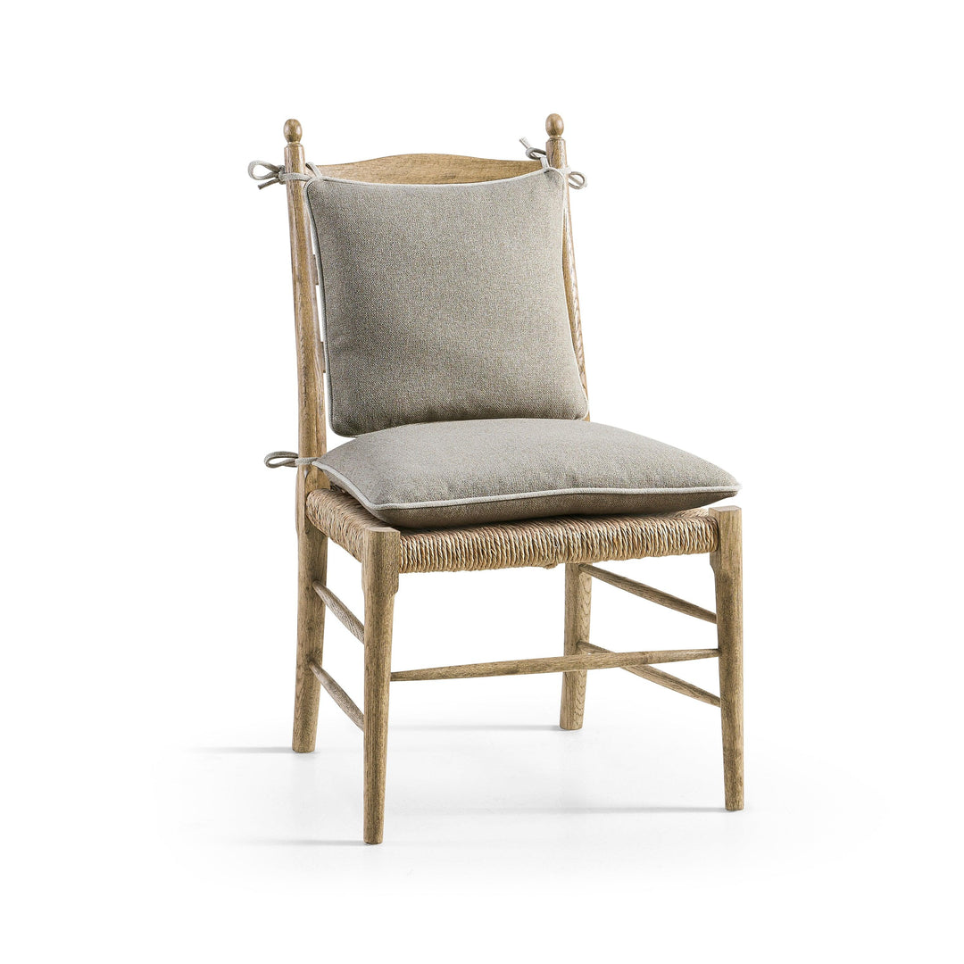 SwayLiving Timeless Doppler Ladderback Side Chair in Stripped Brown Chestnut - Set Of 2 DINING CHAIRS