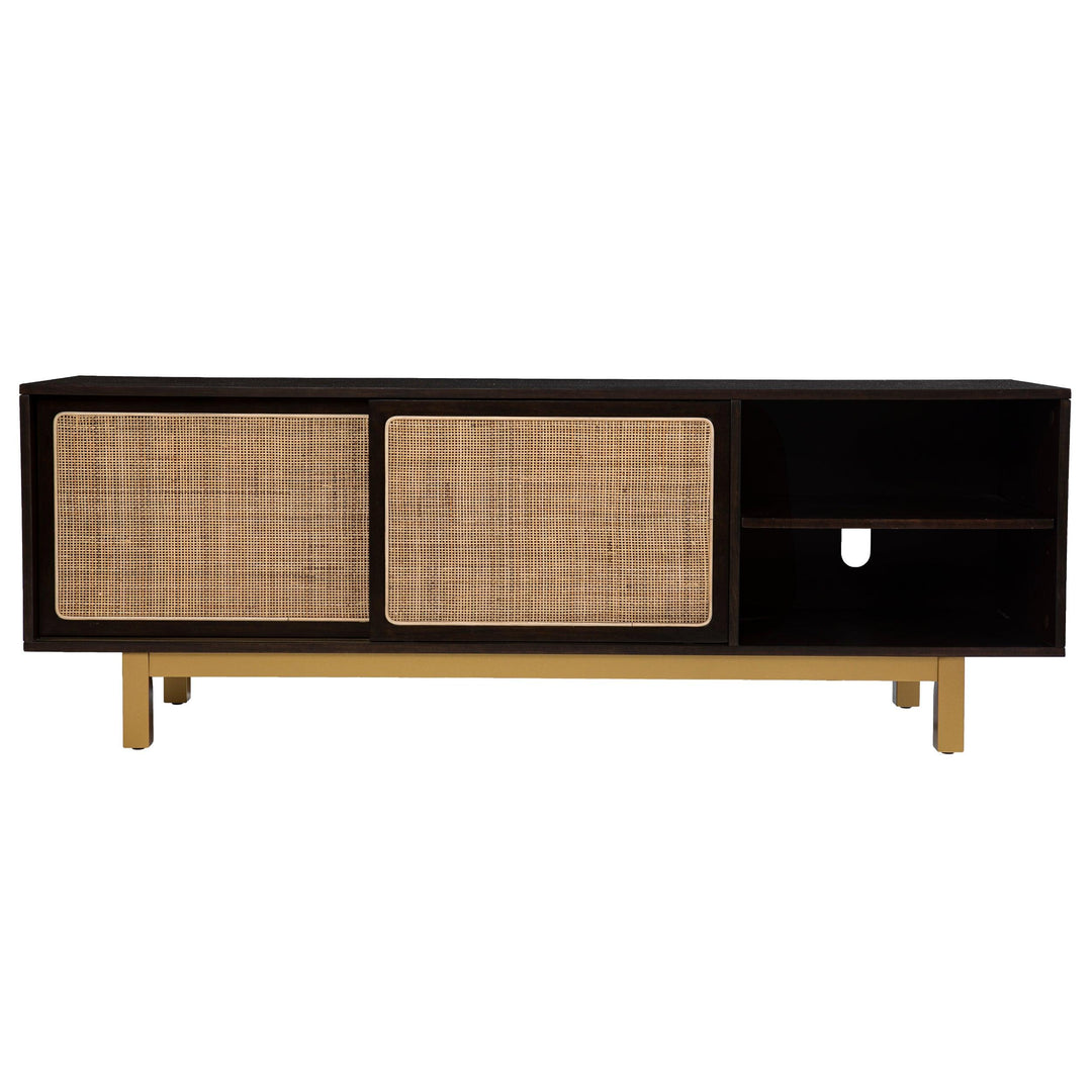 SwayLiving Carondale Sliding Door Media Stand MEDIA + TV STANDS