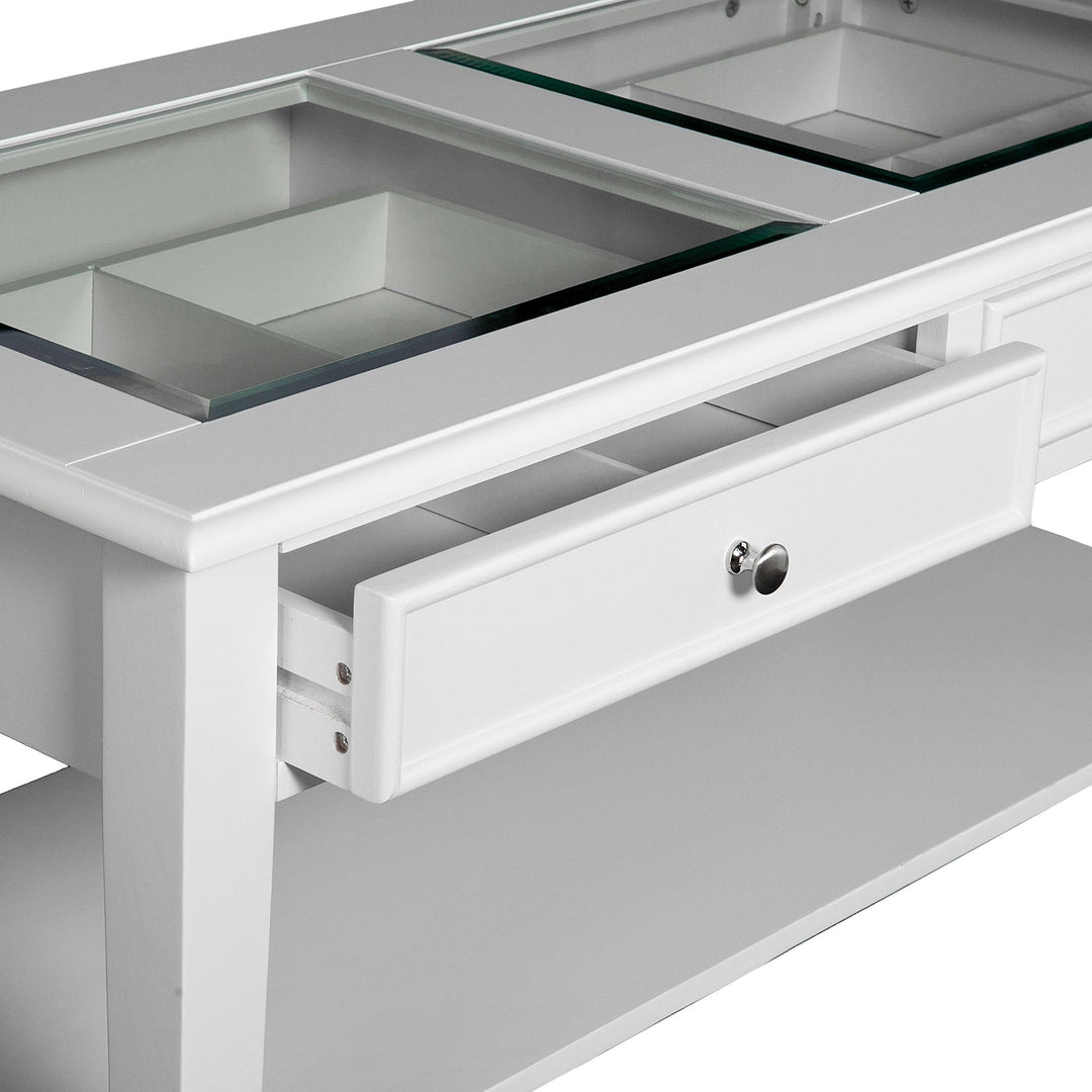 SwayLiving Panorama Glass-Top Coffee Table COFFEE TABLES