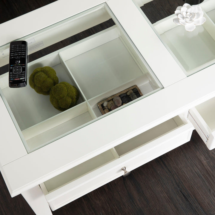SwayLiving Panorama Glass-Top Coffee Table COFFEE TABLES