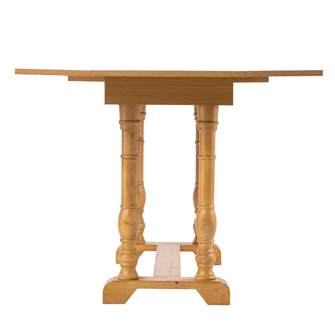 SwayLiving Edenderry Farmhouse Folding Trestle Console to Dining Table – Natural Oak DINING TABLES