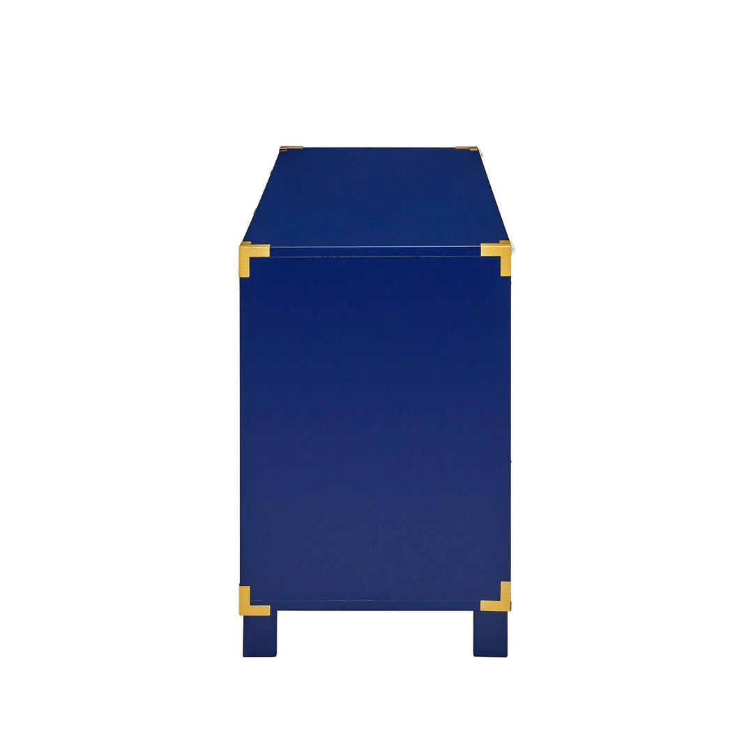 SwayLiving Campaign Entertainment Center Console - Navy CONSOLE TABLES