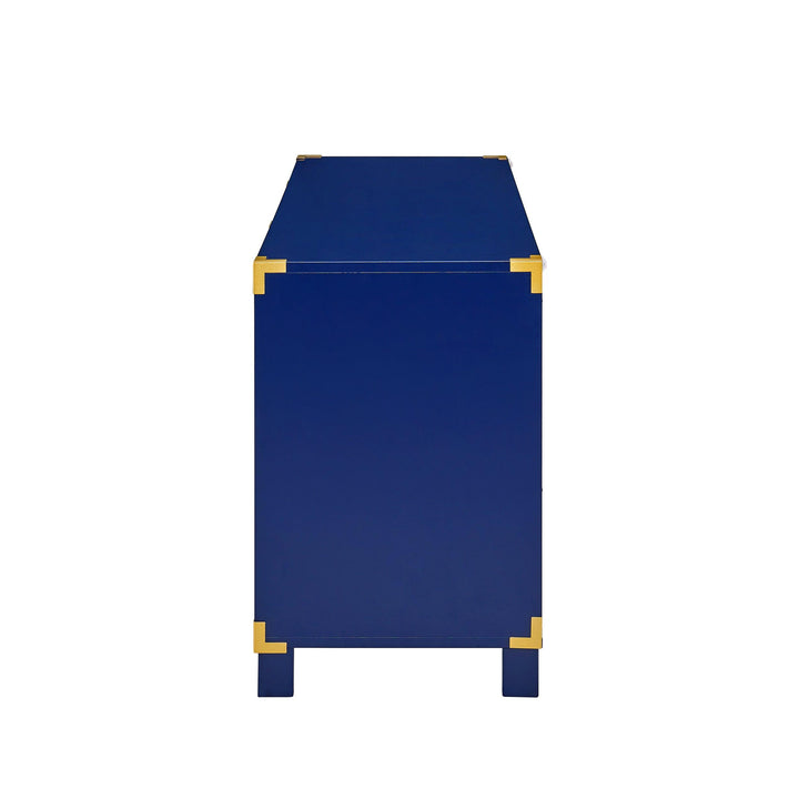 SwayLiving Campaign Entertainment Center Console - Navy CONSOLE TABLES