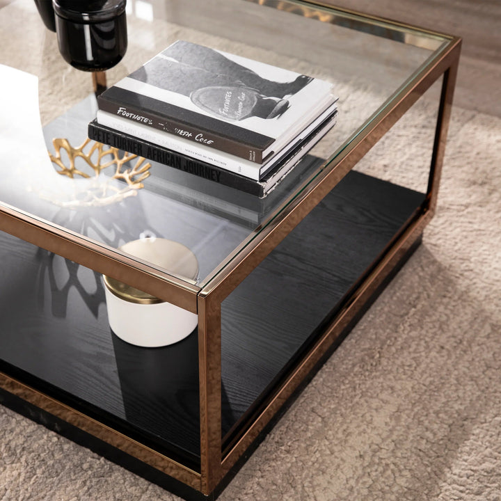 SwayLiving Lexina Glass-Top Cocktail Table COFFEE TABLES