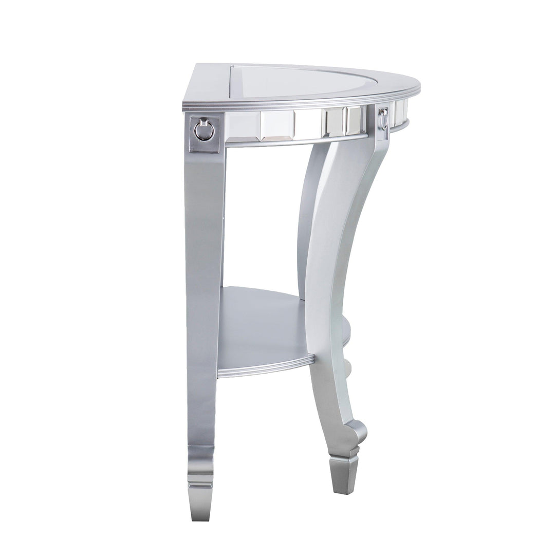 SwayLiving Lindsay Mirrored Demilune Console Table CONSOLE TABLES