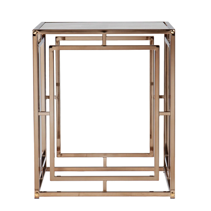 SwayLiving Simondley Faux Marble End Table ACCENT TABLES