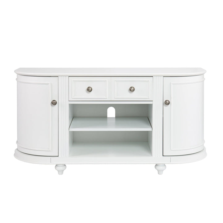 SwayLiving Dandridge White TV Stand MEDIA + TV STANDS