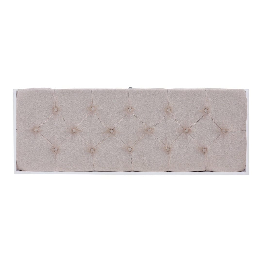 SwayLiving Wyndcliff White Upholstered Storage Bench BENCHES