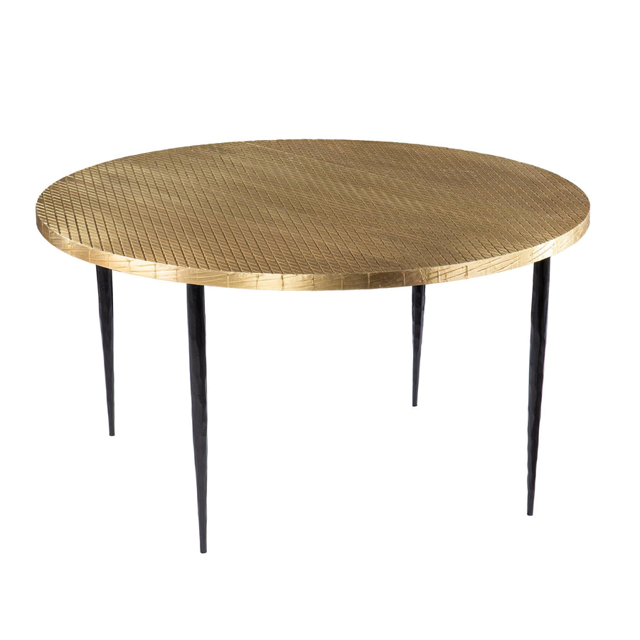 SwayLiving Judmont Round Cocktail Table w/ Embossed Top COFFEE TABLES