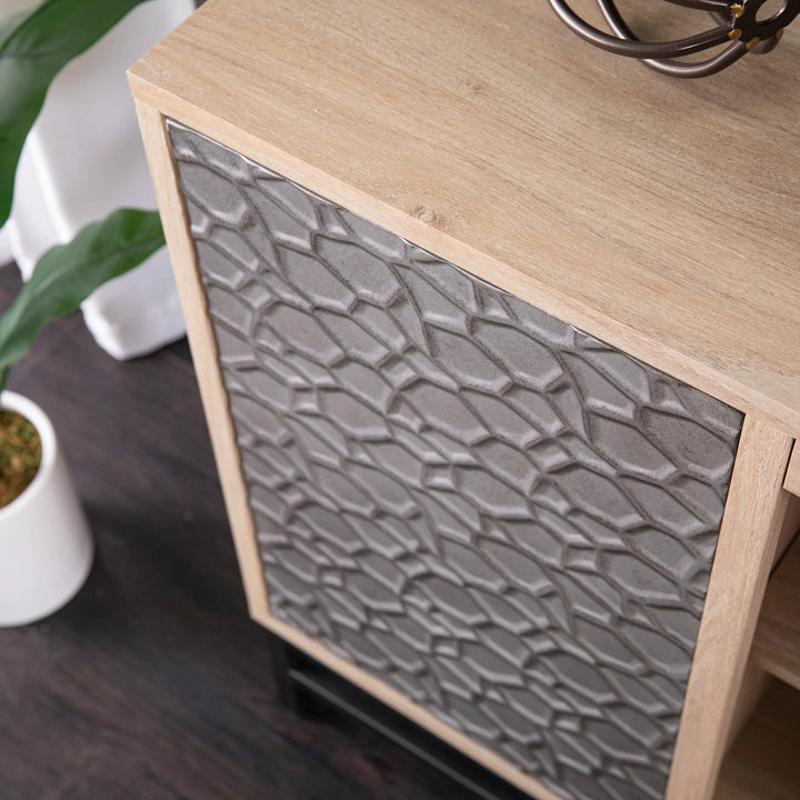 SwayLiving Hollesborne Media Console w/ Storage MEDIA + TV STANDS